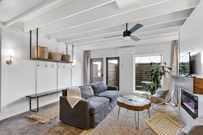Smart TV, books - little Home on the Range! (Hutchinson)