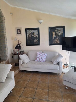 Televisi ón, chimenea, tenis de mesa y libros 