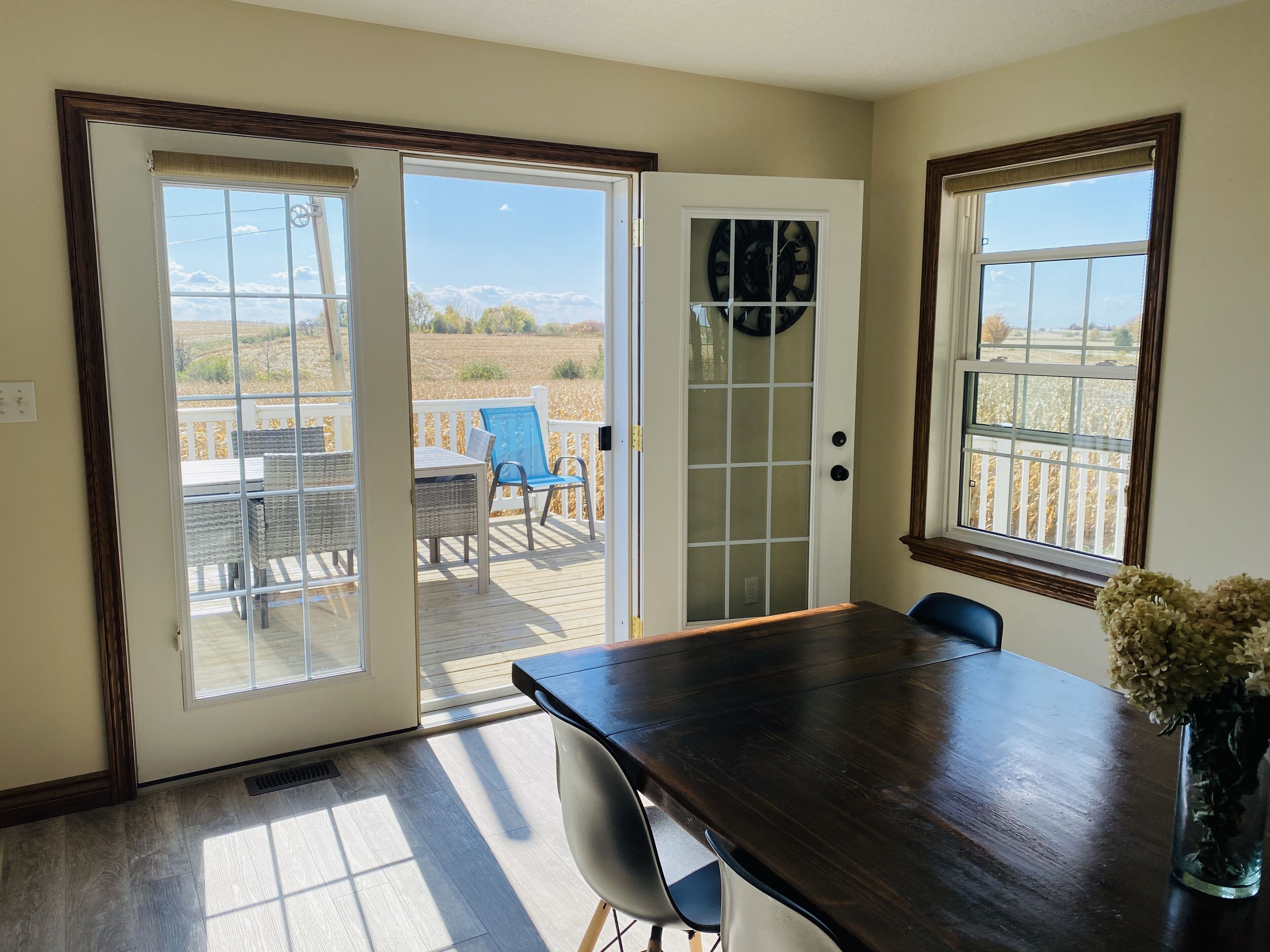 Back deck views from kitchen