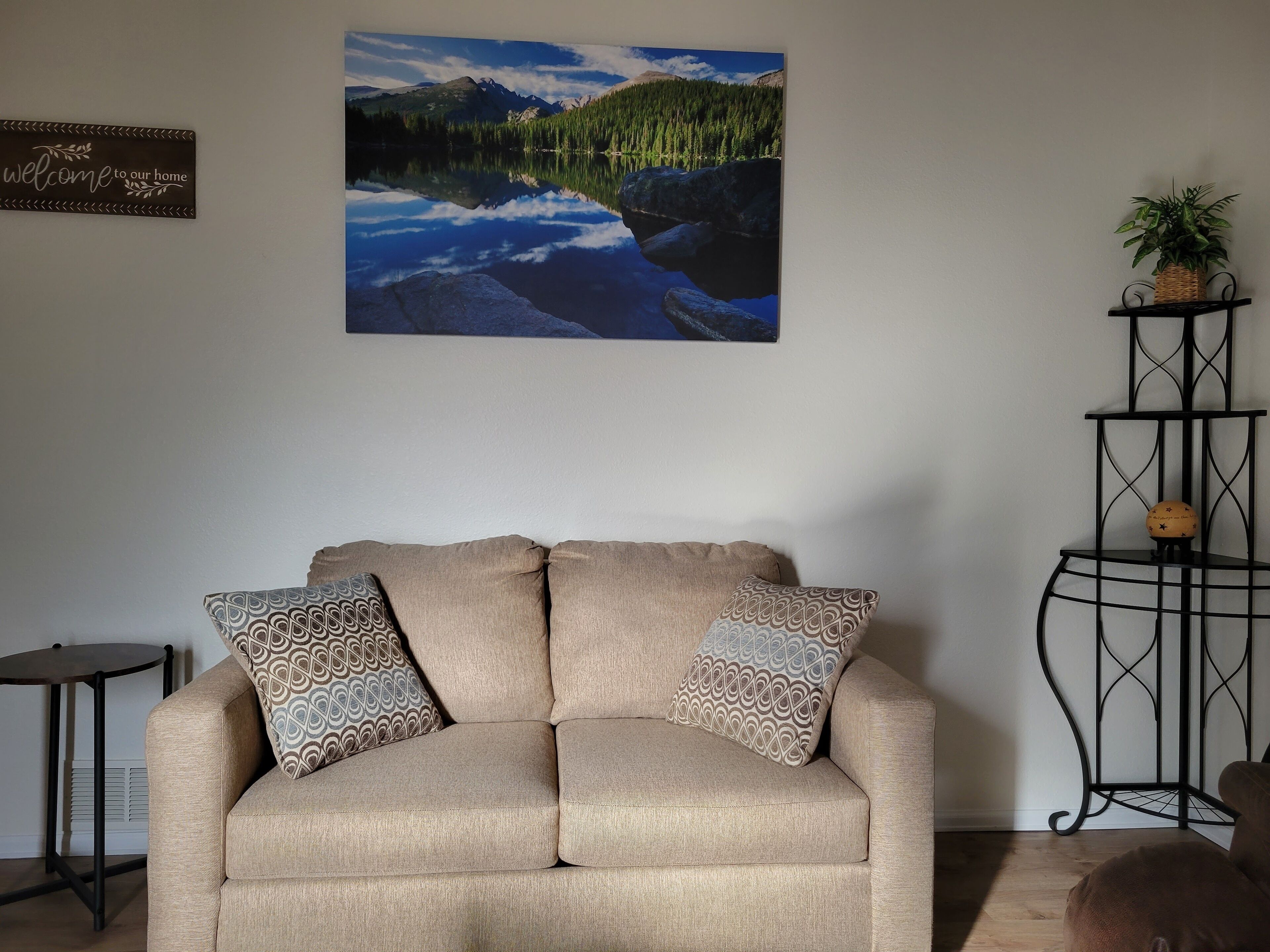 Twin sleeper sofa in the front room 