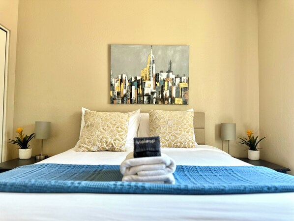 2 bedrooms, iron/ironing board, travel crib, free WiFi