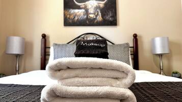 2 bedrooms, iron/ironing board, travel crib, free WiFi