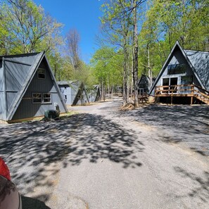 Exterior - Romantic, rustic, private A-frame chalet tucked in the woods - 4 miles to town! (Berkeley Springs)