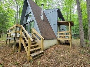 Exterior - Romantic, rustic, private A-frame chalet tucked in the woods - 4 miles to town! (Berkeley Springs)