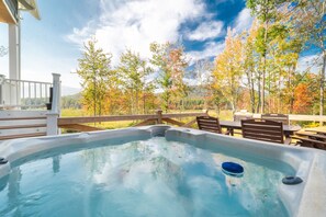 Love this view of Whiteface from the hot tub.