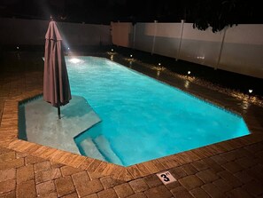 Outdoor pool, a heated pool