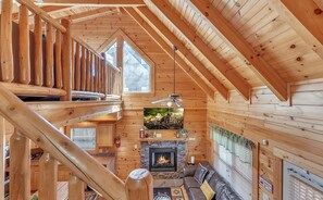 Smart TV, chimenea, videojuegos y libros 