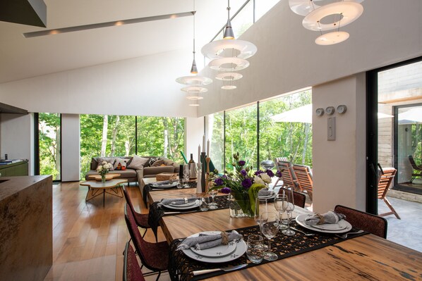 House | Living area | 60-inch flat-screen TV with satellite channels, TV, video-game console - Setsuin (Kutchan)