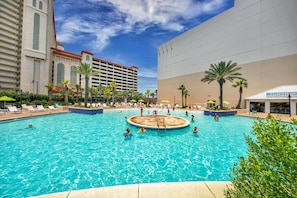 Outdoor pool, a heated pool