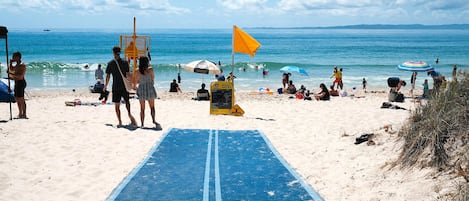 Beach nearby, sun-loungers