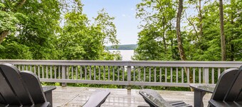 Gorgeous lakeview retreat with wraparound porch, wood stove, & WiFi - dogs OK