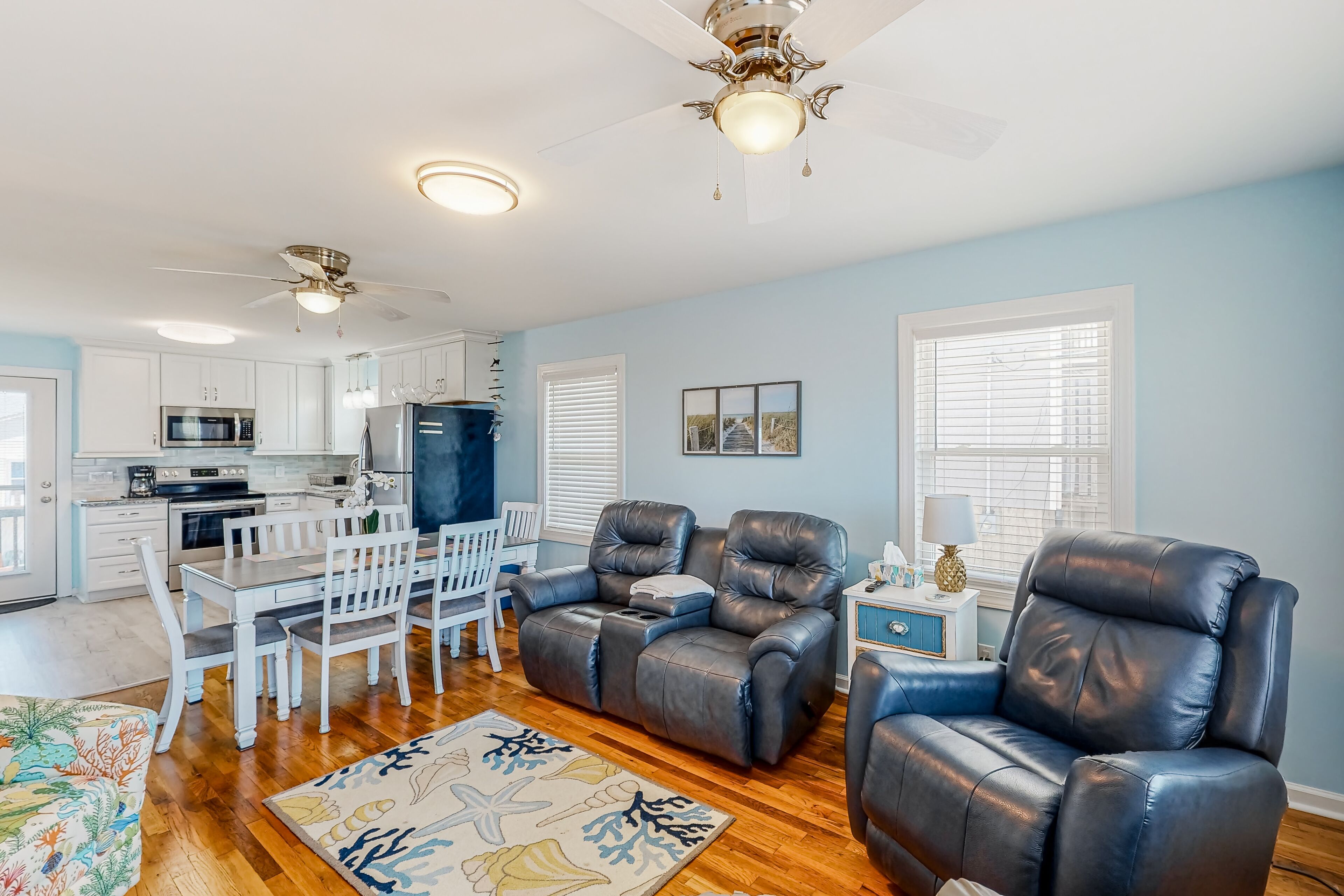 Newly renovated beach home with decks, ocean views, and outdoor shower