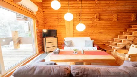 Stadtwohnung, 2 Schlafzimmer, Nichtraucher, Seeblick | Wohnbereich | Flachbildfernseher