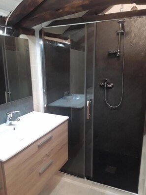 Shower, hair dryer