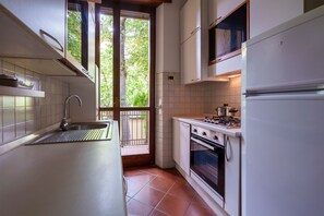 Fridge, oven, stovetop, dishwasher