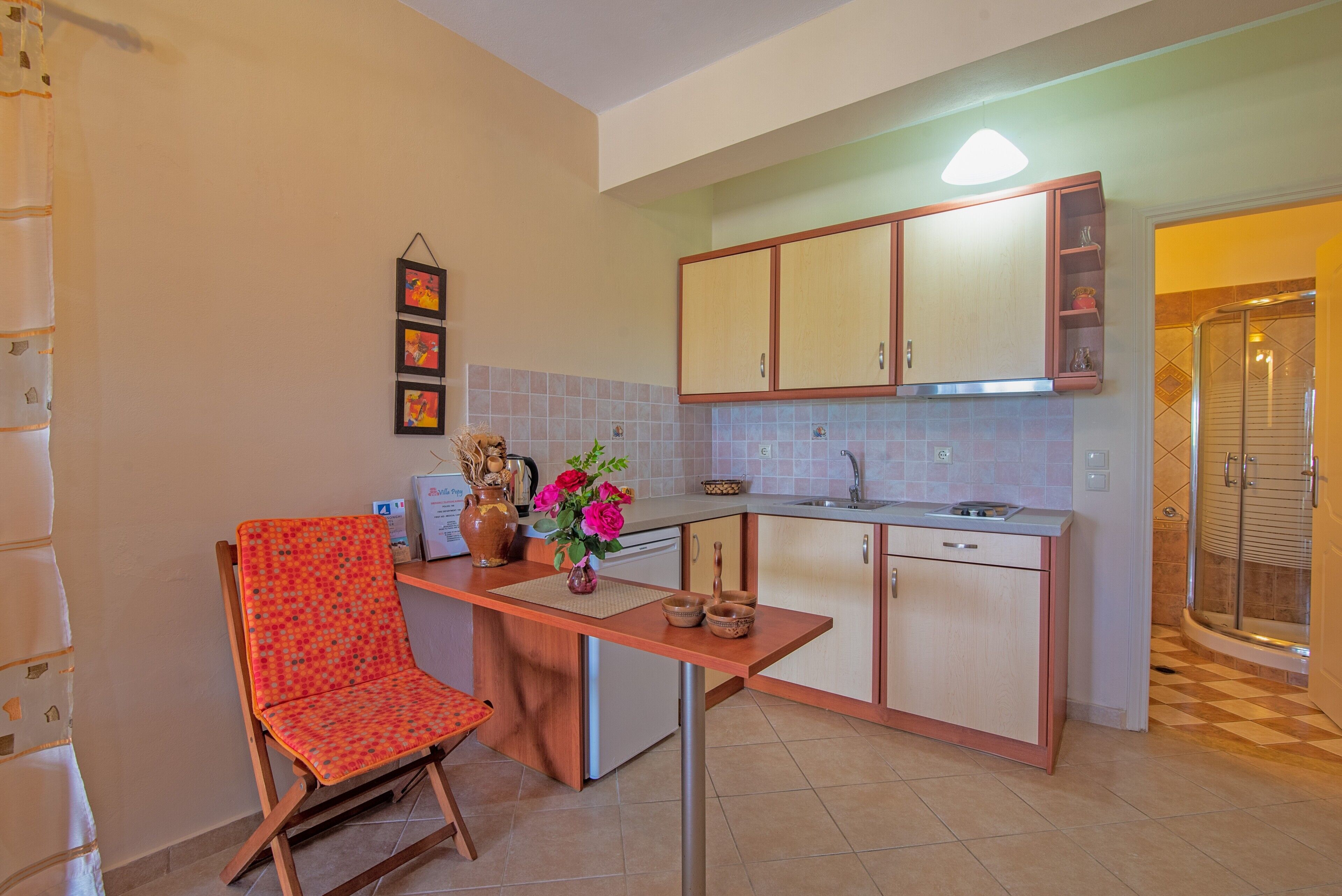 Réfrigérateur, plaque de cuisson, cafetière/bouilloire