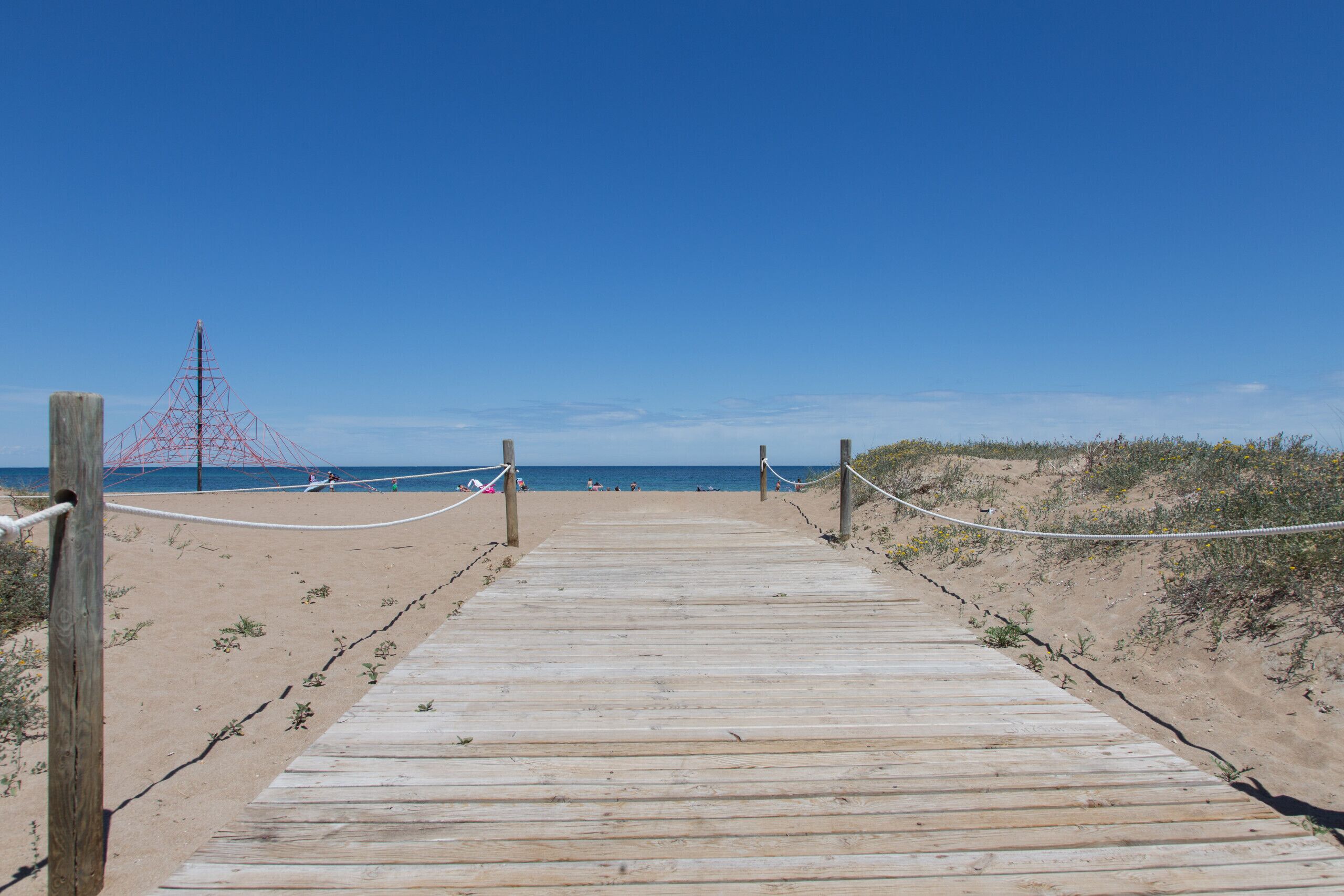 Vlak bij het strand