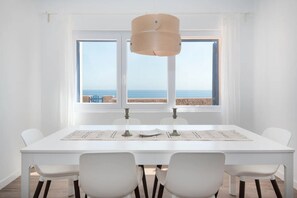 Dining - Holiday Home Villa Domus Alba B with Sea View, Pool, Garden & Wi-Fi (portocolom)