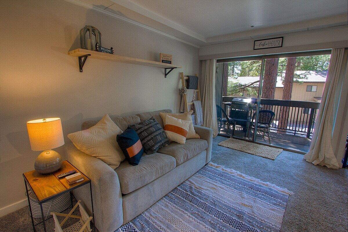 TV, fireplace, books