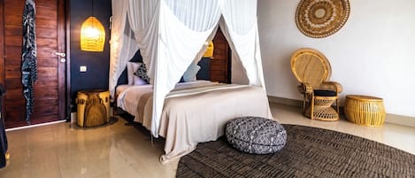 One Bedroom Villa | Roupas de cama premium, frigobar, cofres nos quartos, escrivaninha