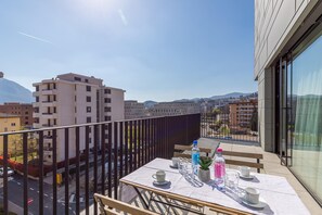 Family Apartment, Multiple Bedrooms, 2 Bathrooms (ICON H Lugano 401 Suite Business) | Terrace/patio - ICON H Lugano – Luxury Suites & Apartments (Lugano)