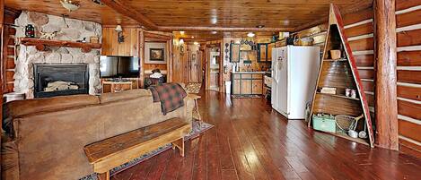 40-inch TV with cable channels