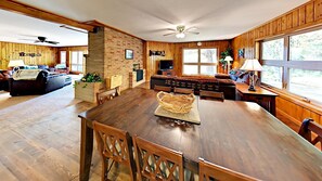 Cabin, Multiple Beds, Kitchen | Living area | 40-inch TV with cable channels - Sandys Beach House (Hayward)