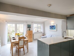 Cottage | Private kitchen | Fridge, microwave, electric kettle, toaster - Portland Pebble (Weymouth)