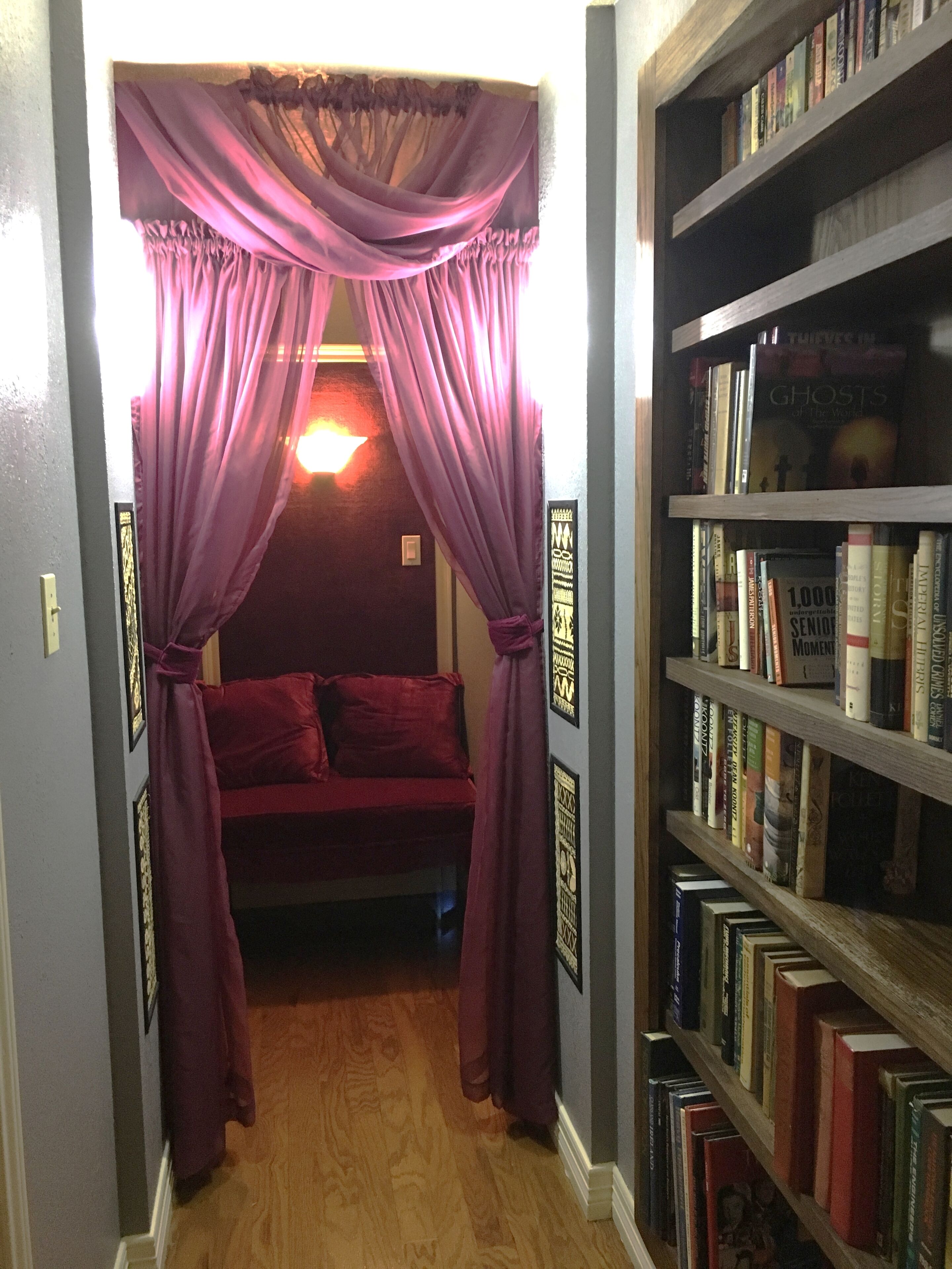 Cozy little bench for private conversations.