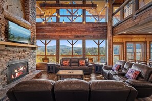 Smart TV, fireplace, video games, foosball