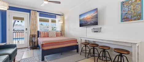 Desk, iron/ironing board, travel crib, WiFi