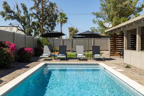 A heated pool