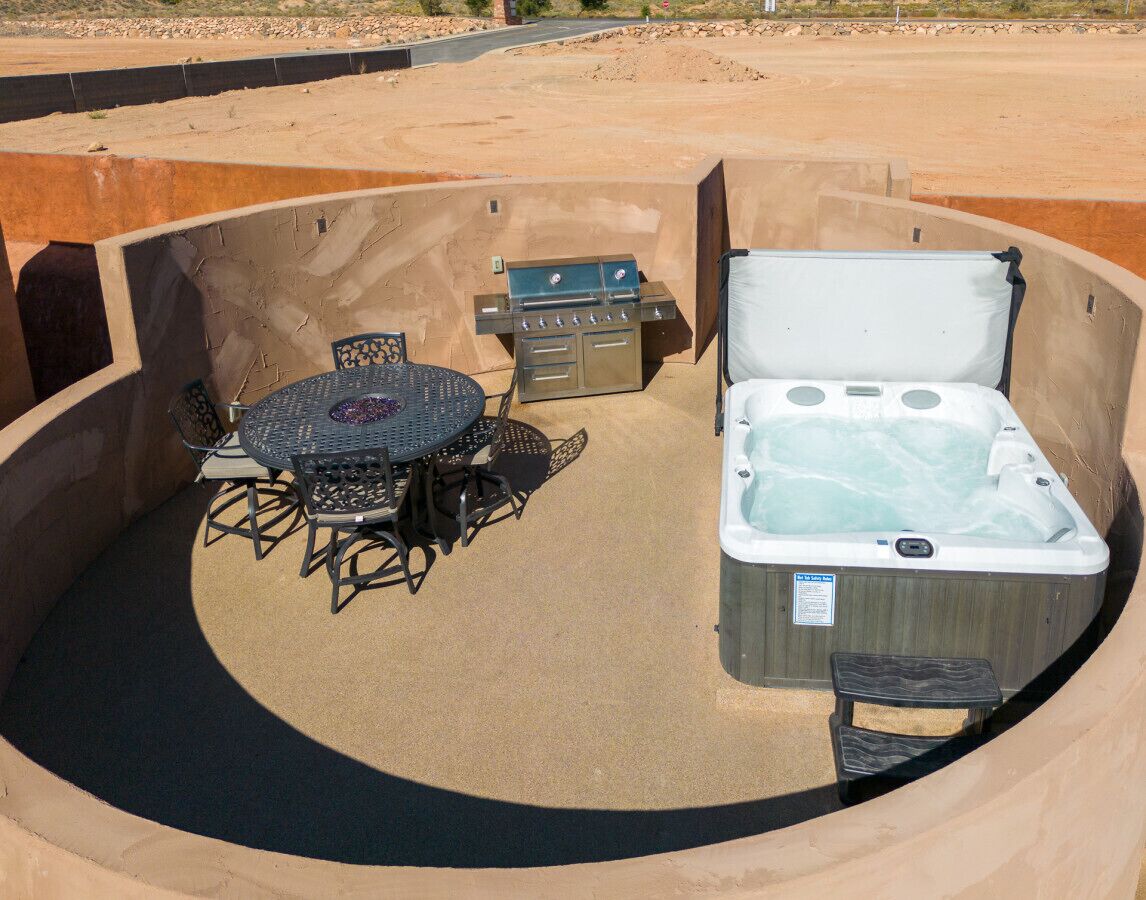 屋外ダイニングエリア