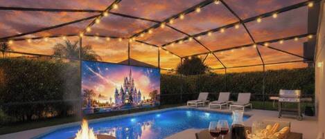 A heated pool