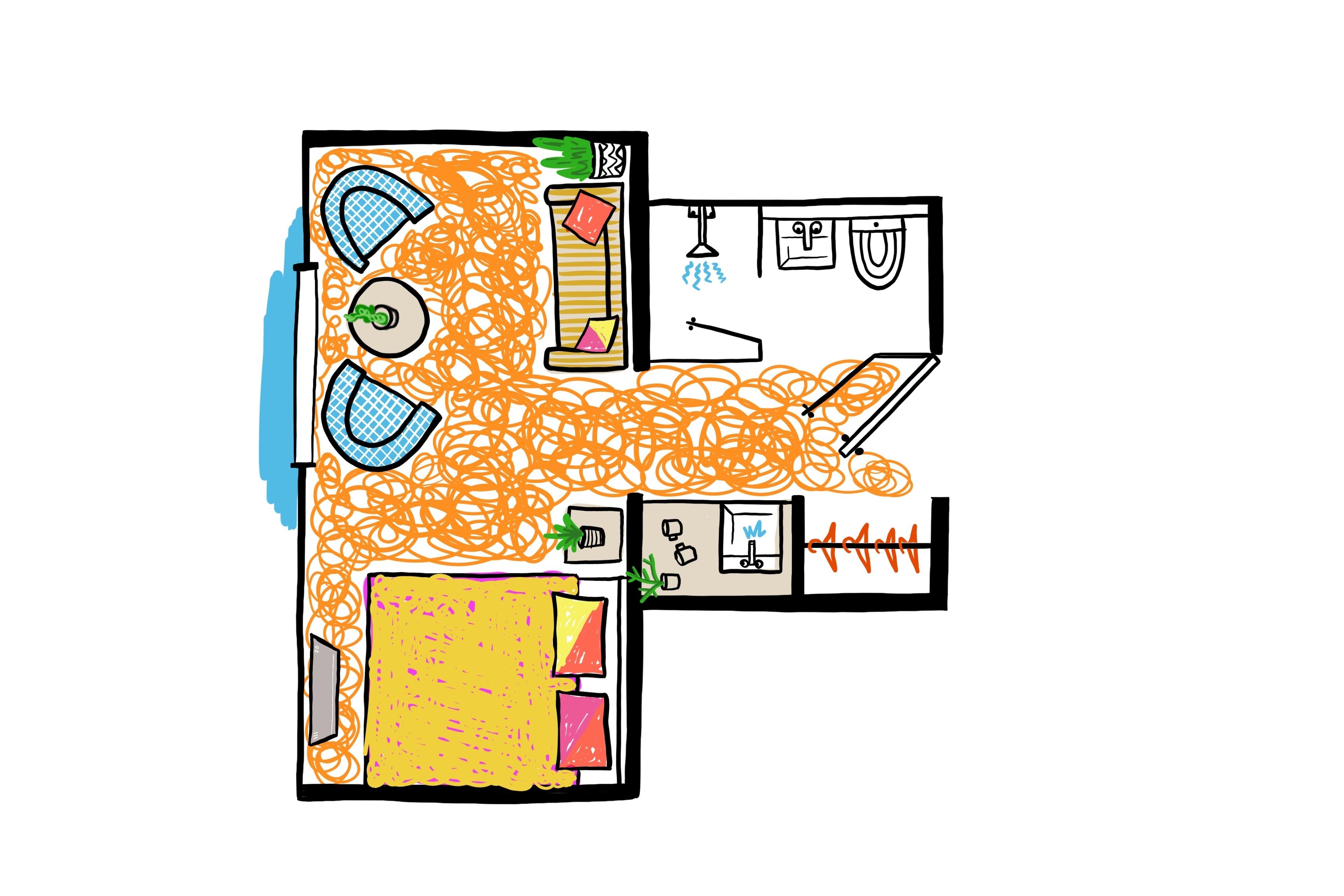 room, 1 queen bed (sleeper) | egyptian cotton sheets, premium bedding, minibar, in-room safe