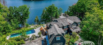 Exquisite 8 bed, 7 bath cottage on Lake Joseph boasting infinity pool + hot tub!