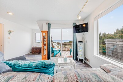 Whimsical Oceanview Home with Private Hot Tub & Nearby Beach Access - Dogs OK