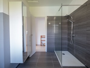 Regadera, amenidades de baño gratuitas, secadora de cabello, toallas