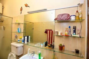 Douche, serviettes fournies