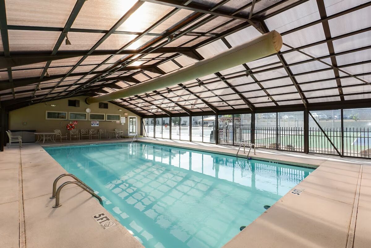 Indoor pool, outdoor pool
