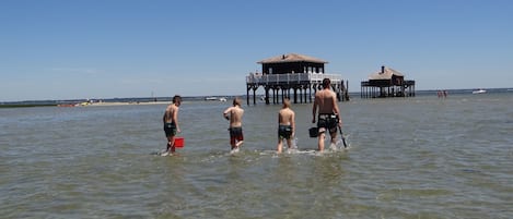 En la playa