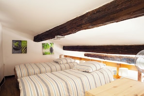 2 slaapkamers, een strijkplank/strijkijzer, gratis wifi, beddengoed