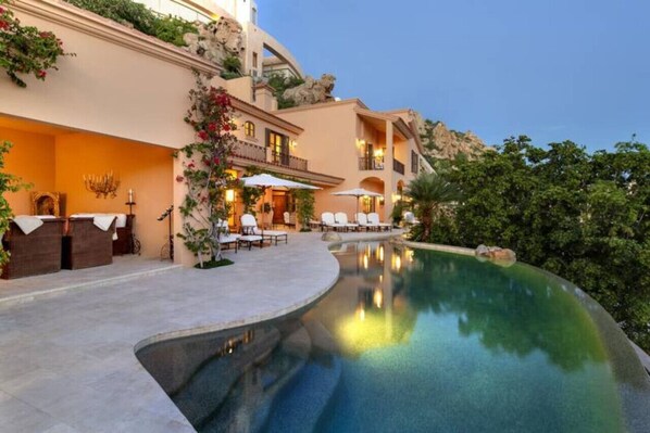 A heated pool