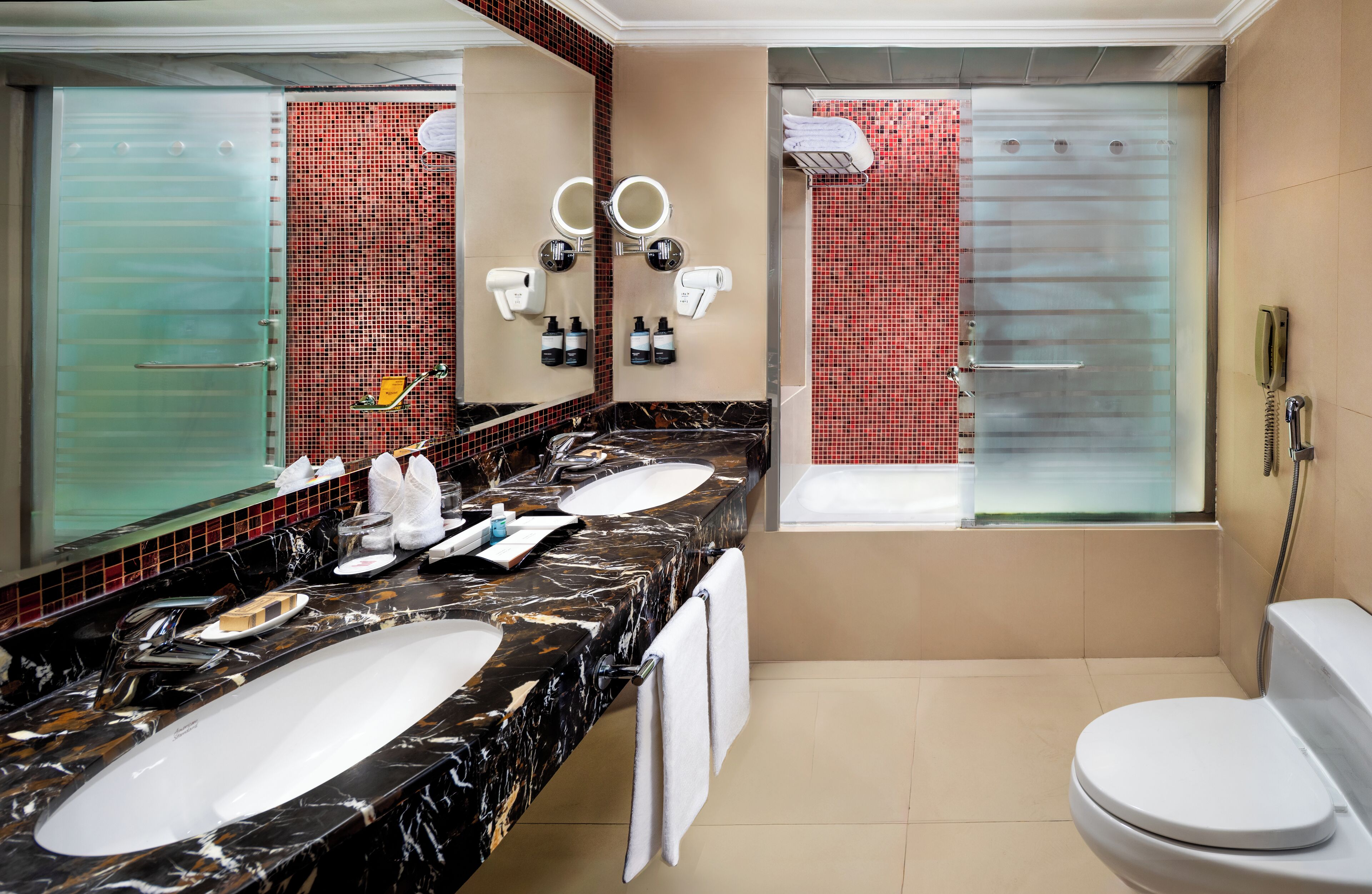 Regadera, regadera tipo lluvia, amenidades de baño de diseñador 