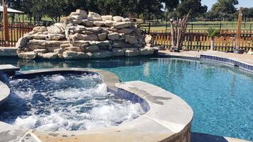 Large hot tub