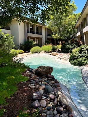 Outdoor pool, a heated pool