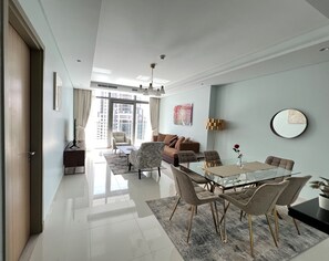 Interior - Entire Apartment! Newly Built, Lovely 2 Bd Aprt/ Burj Khalifa View (Dubai)