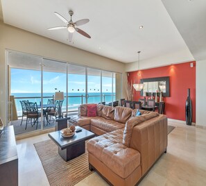 Family Condo | Living area | TV - Encanto Living 804 by Kivoya (Puerto Peñasco)
