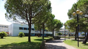 A pathway leading to a building with a sign reading "BIBIONE THERMAL".