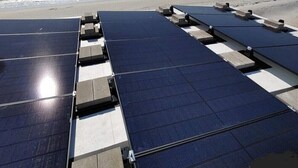 Solar panels on a rooftop. - Seabatical - Oceanfront in Garden City Beach, SC (Garden City Beach)